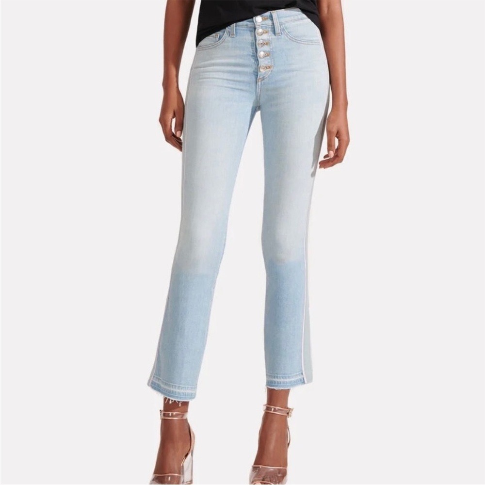 Veronica Beard High Rise Jeans Baby Boot Carolyn Ribbon Stripe‎ Aire 29/8 - Picture 3 of 14